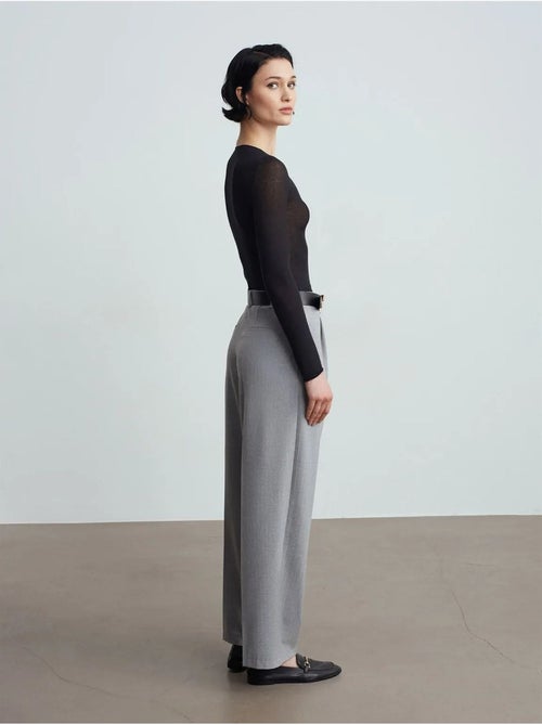 DILVIN Pantalon Palazzo À Jambe Large Et Ceinture - Kiabi
