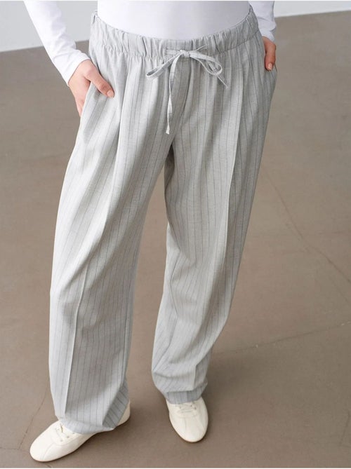 DILVIN Pantalon Palazzo Rayé À Jambe Large - Kiabi