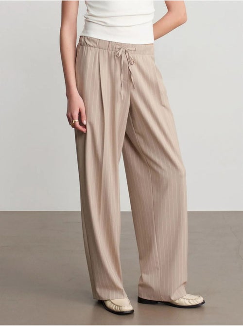 DILVIN Pantalon Palazzo Rayé À Jambe Large - Kiabi
