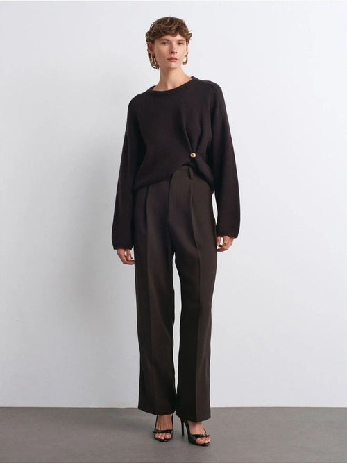 DILVIN Pantalon Palazzo Taille Haute En Crêpe - Kiabi DILVIN Pantalon Palazzo Taille Haute En Crêpe - Kiabi
