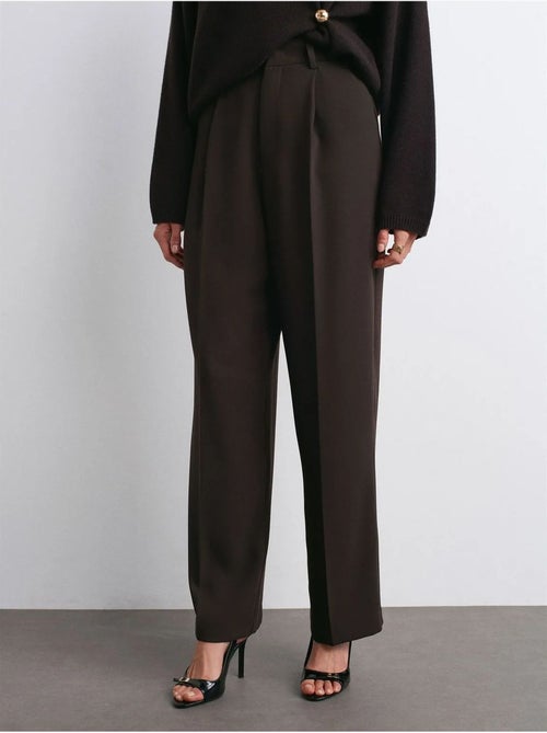 DILVIN Pantalon Palazzo Taille Haute En Crêpe - Kiabi DILVIN Pantalon Palazzo Taille Haute En Crêpe - Kiabi