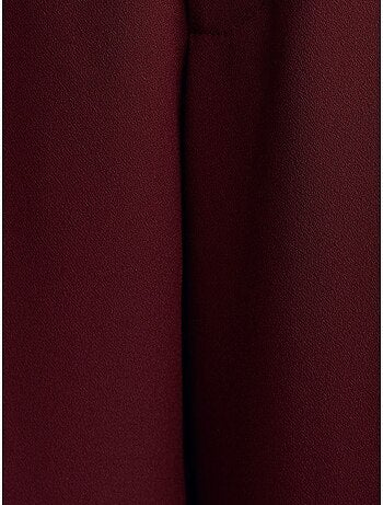 DILVIN Pantalon Palazzo Taille Haute En Crêpe