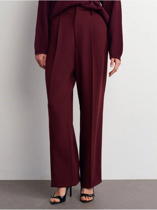 DILVIN Pantalon Palazzo Taille Haute En Crêpe - Kiabi DILVIN Pantalon Palazzo Taille Haute En Crêpe - Kiabi