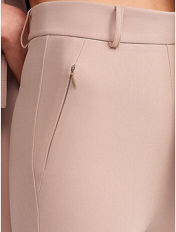 DILVIN Pantalon Skinny Femme Taille Haute En Crêpe