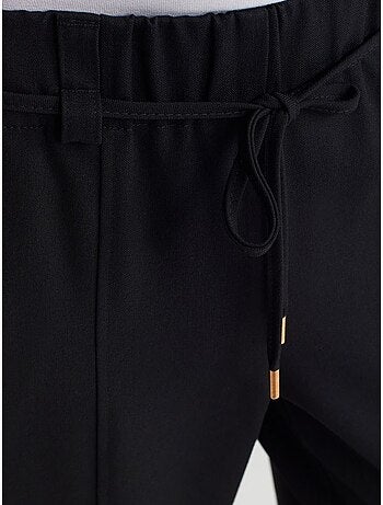 DILVIN Pantalon Tissé À Jambe Large Et Taille Élastique