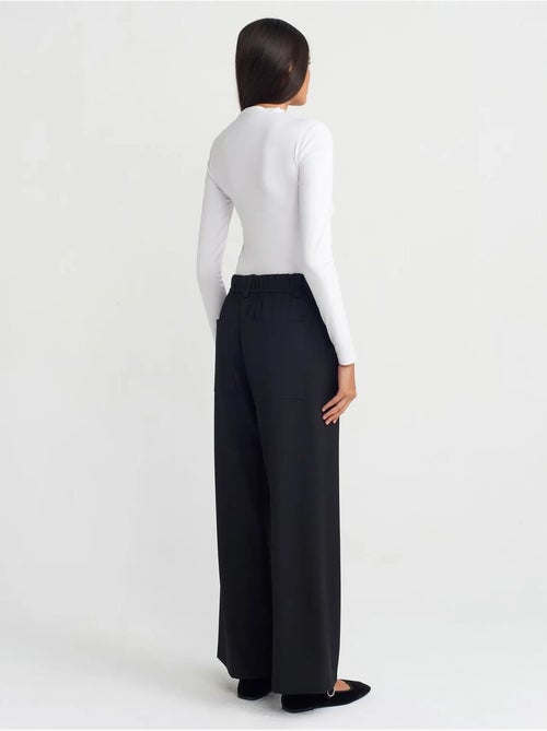 DILVIN Pantalon Tissé À Jambe Large Et Taille Élastique - Kiabi DILVIN Pantalon Tissé À Jambe Large Et Taille Élastique - Kiabi