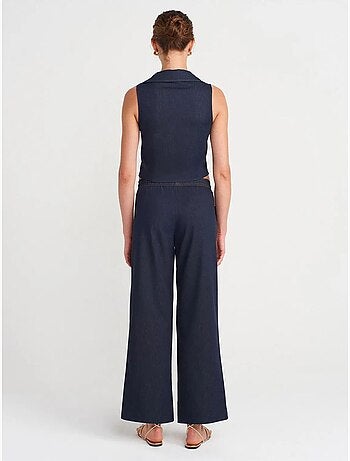 DILVIN Pantalon Tissé Ample À Taille Coulissée
