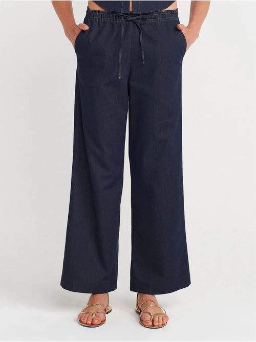DILVIN Pantalon Tissé Ample À Taille Coulissée - Kiabi DILVIN Pantalon Tissé Ample À Taille Coulissée - Kiabi