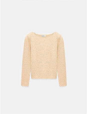 DILVIN Pull En Maille À Col Bateau Et Sequins