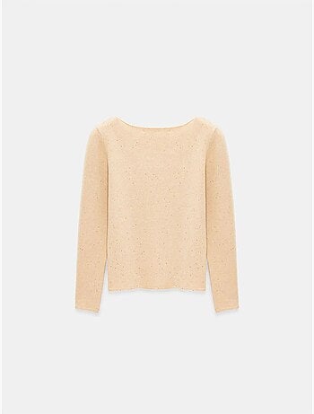 DILVIN Pull En Maille À Col Bateau Et Sequins