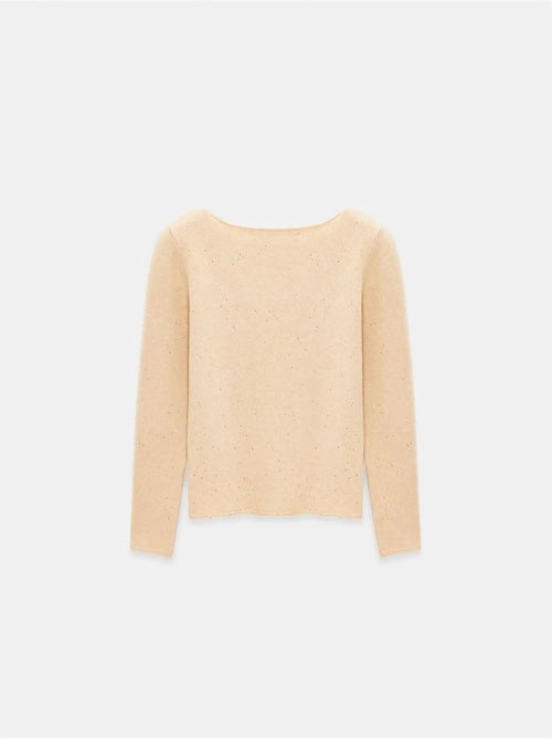 DILVIN Pull En Maille À Col Bateau Et Sequins - Kiabi DILVIN Pull En Maille À Col Bateau Et Sequins - Kiabi