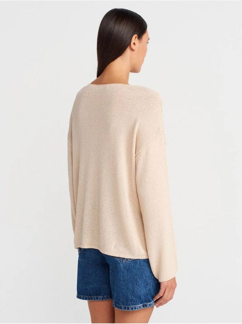 DILVIN Pull En Maille Côtelée À Col Bateau Pour Femme - Kiabi DILVIN Pull En Maille Côtelée À Col Bateau Pour Femme - Kiabi