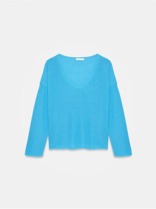 DILVIN Pull En Maille Côtelée À Col V Pour Femme - Kiabi DILVIN Pull En Maille Côtelée À Col V Pour Femme - Kiabi