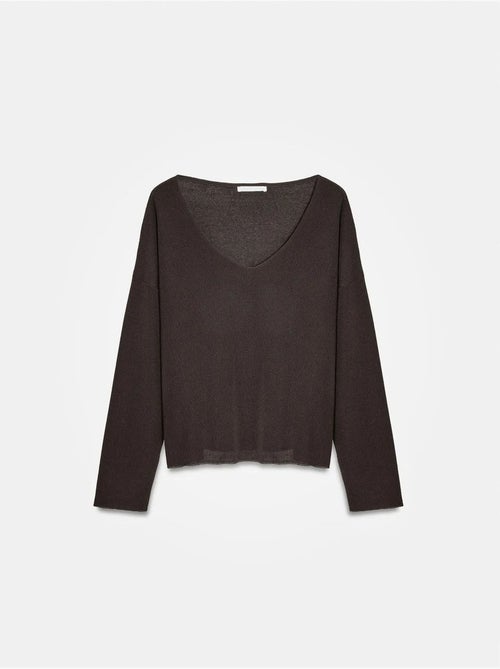 DILVIN Pull En Maille Côtelée À Col V Pour Femme - Kiabi
