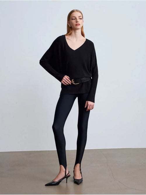 DILVIN Pull En Maille Côtelée À Col V Pour Femme - Kiabi DILVIN Pull En Maille Côtelée À Col V Pour Femme - Kiabi