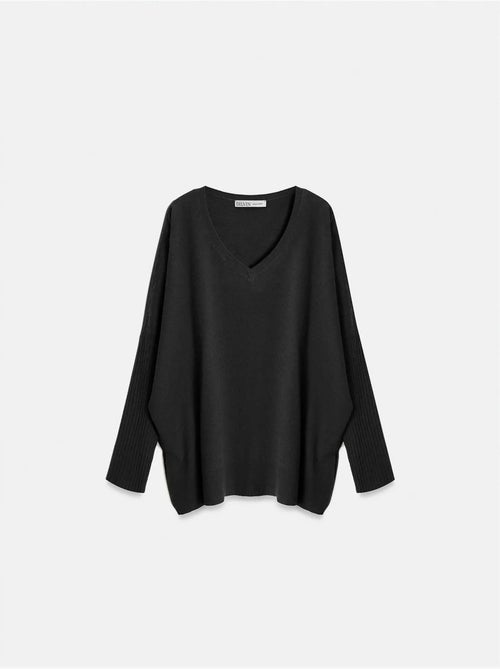 DILVIN Pull En Maille Côtelée À Col V Pour Femme - Kiabi DILVIN Pull En Maille Côtelée À Col V Pour Femme - Kiabi