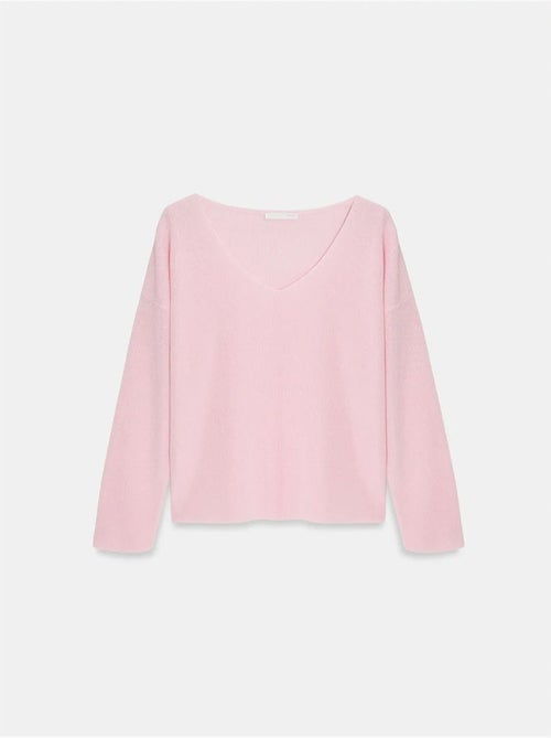 DILVIN Pull En Maille Côtelée À Col V Pour Femme - Kiabi DILVIN Pull En Maille Côtelée À Col V Pour Femme - Kiabi