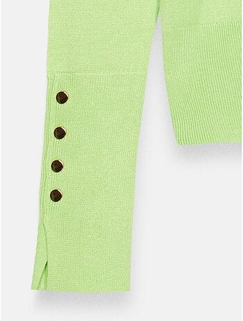 DILVIN Pull En Maille Femme À Col Roulé Et Boutons