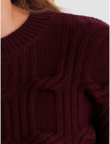 DILVIN Pull En Maille Texturée À Col Rond