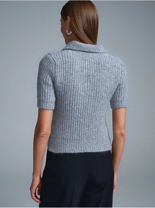 DILVIN Pull Femme Ajusté À Col Polo Côtelé - Kiabi DILVIN Pull Femme Ajusté À Col Polo Côtelé - Kiabi
