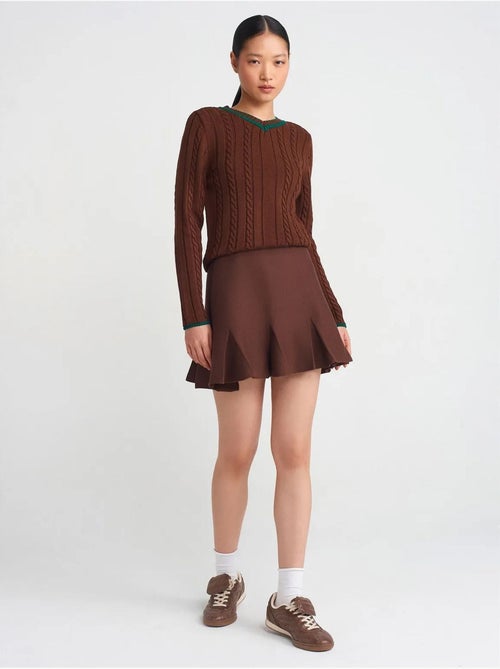 DILVIN Pull Femme Col V En Maille Torsadée - Kiabi DILVIN Pull Femme Col V En Maille Torsadée - Kiabi