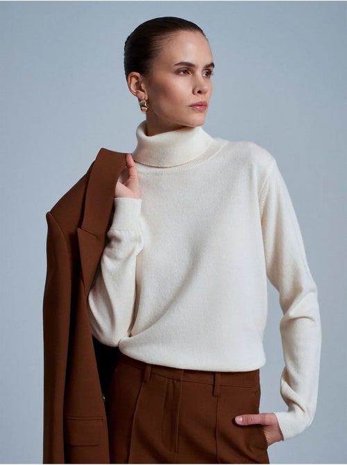 DILVIN Pull Femme En Cachemire À Col Roulé - Kiabi DILVIN Pull Femme En Cachemire À Col Roulé - Kiabi