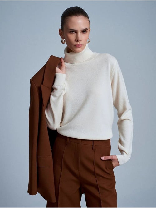 DILVIN Pull Femme En Cachemire À Col Roulé - Kiabi DILVIN Pull Femme En Cachemire À Col Roulé - Kiabi