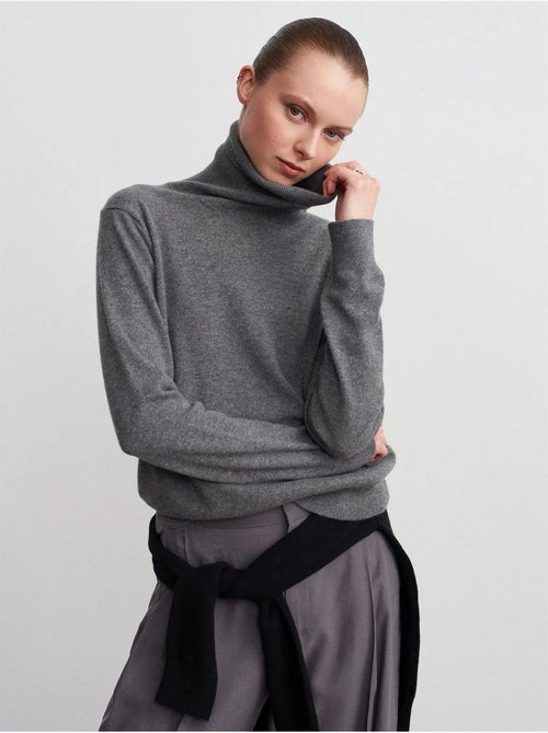 Dilvin pull femme en cachemire à col roulé - Kiabi Dilvin pull femme en cachemire à col roulé - Kiabi
