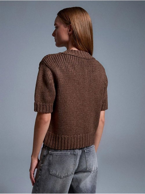 DILVIN Pull Femme En Maille Côtelée À Col V - Kiabi DILVIN Pull Femme En Maille Côtelée À Col V - Kiabi