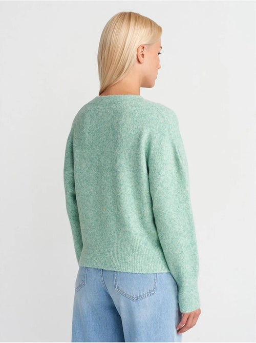 DILVIN Pull Femme En Maille Côtelée À Col V - Kiabi DILVIN Pull Femme En Maille Côtelée À Col V - Kiabi