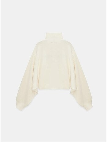 DILVIN Pull Femme Oversize Court À Col Roulé