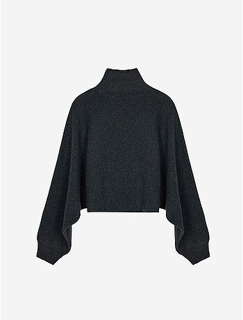 DILVIN Pull Femme Oversize Court À Col Roulé