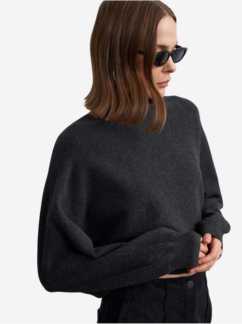 DILVIN Pull Femme Oversize Court À Col Roulé - Kiabi DILVIN Pull Femme Oversize Court À Col Roulé - Kiabi
