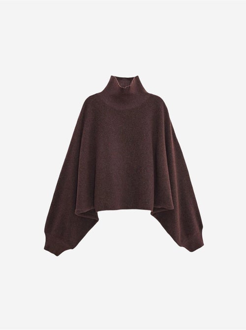 DILVIN Pull Femme Oversize Court À Col Roulé - Kiabi DILVIN Pull Femme Oversize Court À Col Roulé - Kiabi