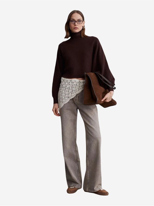 DILVIN Pull Femme Oversize Court À Col Roulé - Kiabi DILVIN Pull Femme Oversize Court À Col Roulé - Kiabi