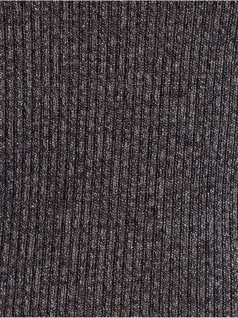 Dilvin pull femme slim à col v côtelé Gris Noir - Kiabi