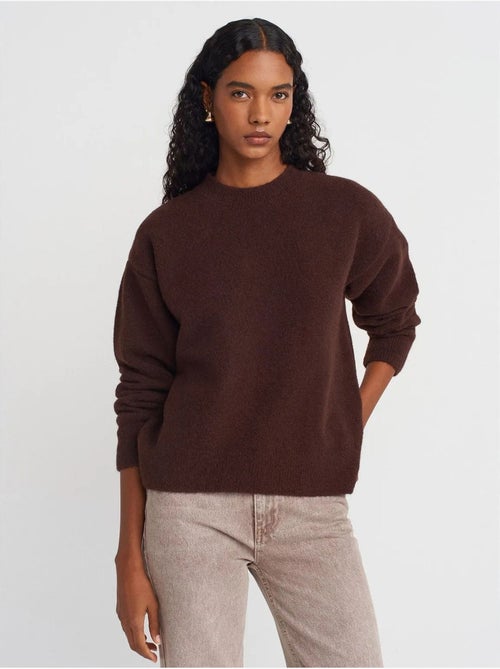DILVIN Pull Femme Uni À Col Rond Et Maille Côtelée - Kiabi DILVIN Pull Femme Uni À Col Rond Et Maille Côtelée - Kiabi