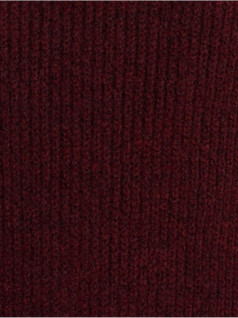 DILVIN Pull Oversize À Col Roulé Côtelé Rouge bordeaux - Kiabi