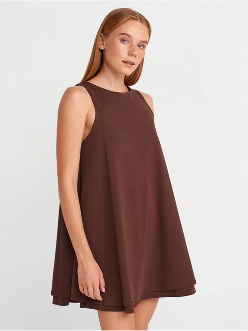 DILVIN Robe chasuble mini sans manches en popeline de coton - Kiabi DILVIN Robe chasuble mini sans manches en popeline de coton - Kiabi