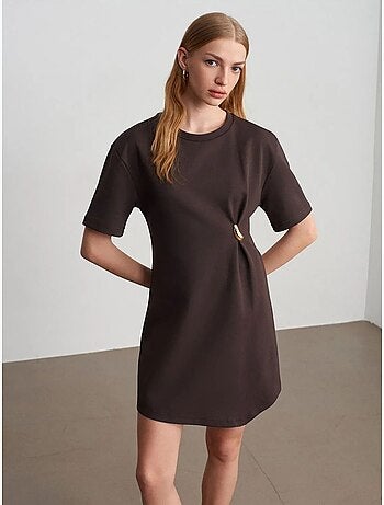 DILVIN Robe Courte Droite Femme
