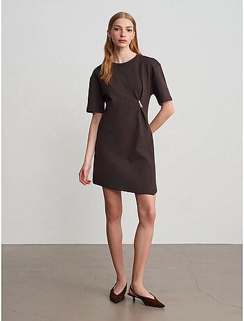 DILVIN Robe Courte Droite Femme