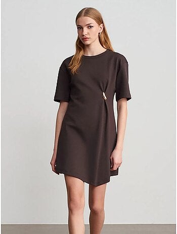 DILVIN Robe Courte Droite Femme