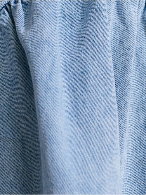 DILVIN Robe Courte En Denim De Coton À Col Halter - Kiabi DILVIN Robe Courte En Denim De Coton À Col Halter - Kiabi