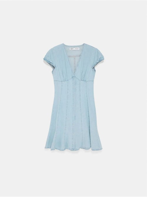 DILVIN Robe Courte En Denim Trapèze - Kiabi DILVIN Robe Courte En Denim Trapèze - Kiabi