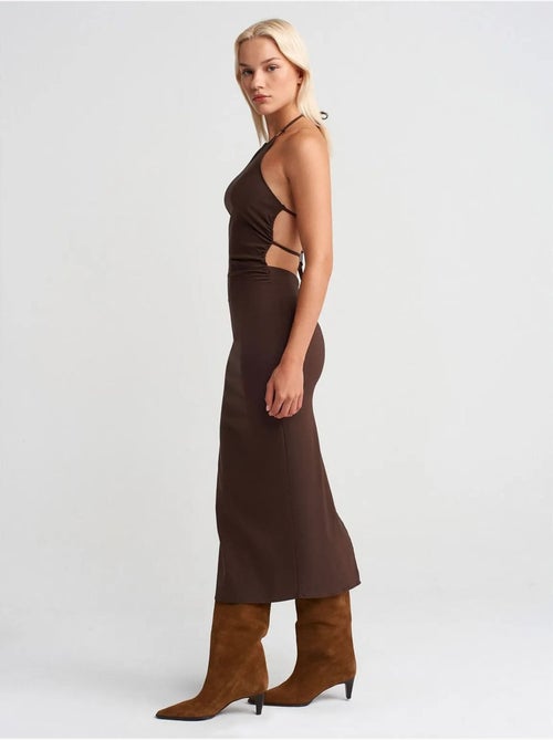 DILVIN Robe Midi Moulante À Col Halter - Kiabi DILVIN Robe Midi Moulante À Col Halter - Kiabi