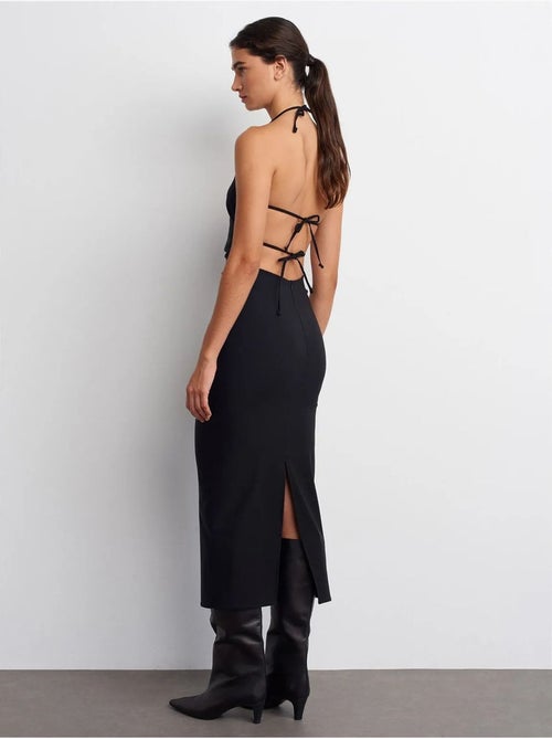 DILVIN Robe Midi Moulante À Col Halter - Kiabi DILVIN Robe Midi Moulante À Col Halter - Kiabi