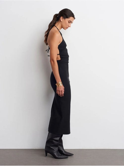 DILVIN Robe Midi Moulante À Col Halter - Kiabi DILVIN Robe Midi Moulante À Col Halter - Kiabi
