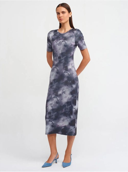 DILVIN Robe Midi Moulante À Motif Tie-dye - Kiabi DILVIN Robe Midi Moulante À Motif Tie-dye - Kiabi