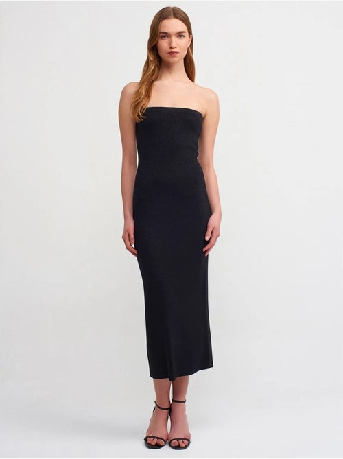 DILVIN Robe Midi Moulante Sans Bretelles - Kiabi DILVIN Robe Midi Moulante Sans Bretelles - Kiabi