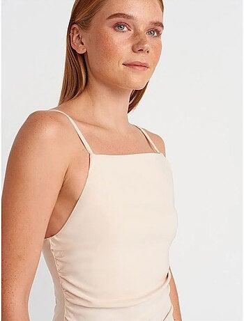 DILVIN Robe Midi Moulante Sans Manches